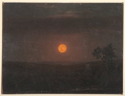 Dessin, Clair de lune, ferme de Church, vers 1865 - Frederic Edwin Church