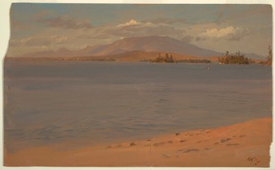 Dessin, le mont Katahdin depuis le lac Millinocket, 1878 - Frederic Edwin Church