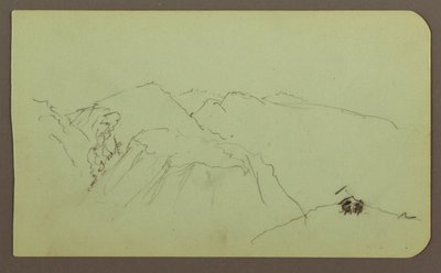 Dessin, paysage de montagne ; verso : paysage, 1883 - Frederic Edwin Church