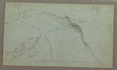 Dessin, Mountain Peaks, juillet peut-être 1868 - Frederic Edwin Church