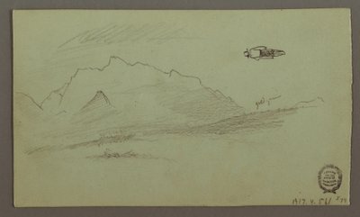 Dessin, pics montagneux, peut-être 1868 - Frederic Edwin Church