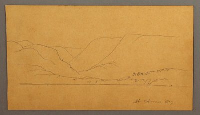 Dessin, baie montagneuse, peut-être 1859 - Frederic Edwin Church