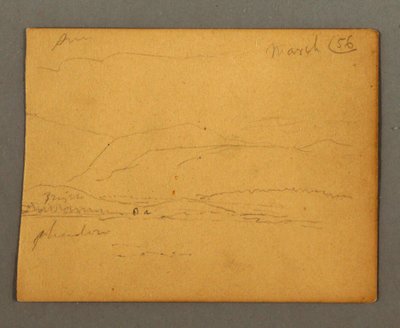 Dessin, montagnes, mars 1856 - Frederic Edwin Church