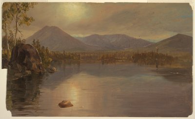 Dessin, monts Katahdin et Turner depuis le lac Katahdin, Maine, 1855-60 - Frederic Edwin Church