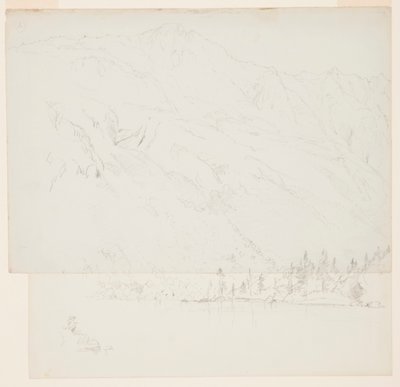 Dessin, mont Katadhin, Maine, 1870-78 - Frederic Edwin Church