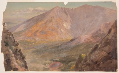 Dessin, mont Katahdin, Grand Bassin depuis le mont South Turner, 1877 - Frederic Edwin Church