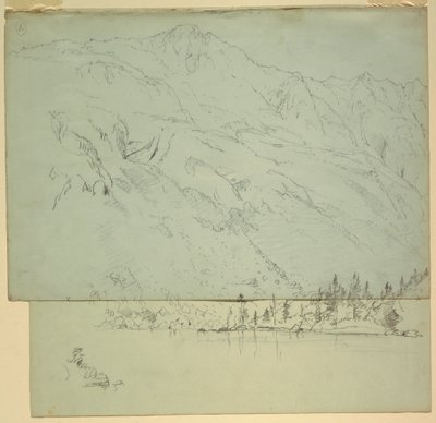 Dessin, Mt. Katahdin, Maine, 1870-78 - Frederic Edwin Church