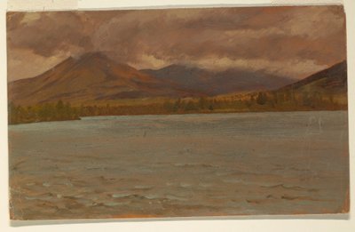 Dessin, Mt. Katahdin depuis le lac Katahdin, 1860-70 - Frederic Edwin Church
