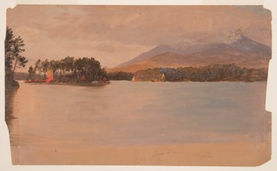 Dessin, le mont Katahdin depuis l