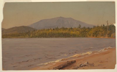 Dessin, le mont Katahdin depuis l