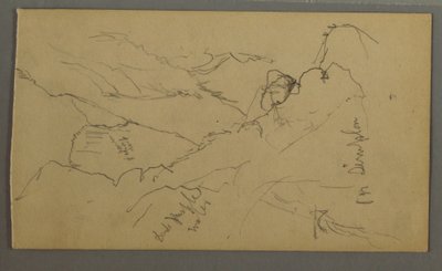 Dessin, Vallée étroite, 1868 - Frederic Edwin Church