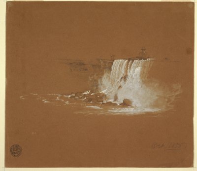Dessin, chutes du Niagara, octobre 1856 - Frederic Edwin Church