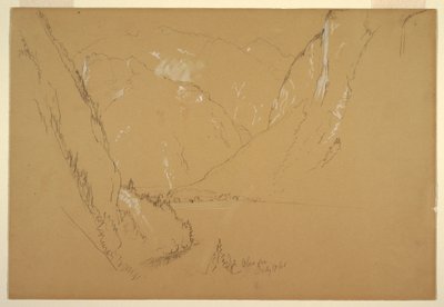 Dessin, "Obersee", près de Berchtesgarden, Bavière, 17 juillet 1868 - Frederic Edwin Church