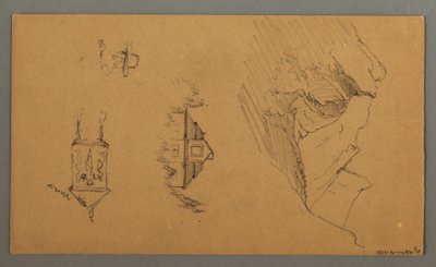 Dessin, pins, peut-être 1868 - Frederic Edwin Church