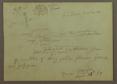 Dessin, étude de plantes et de paysages, 28 avril 1869 - Frederic Edwin Church