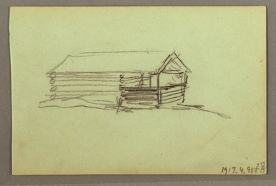 Dessin, partie de la crête de la montagne, peut-être 1856 - Frederic Edwin Church
