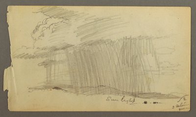 Dessin, Pluie et soleil (Maine ), peut-être 1860 - Frederic Edwin Church