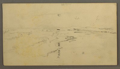 Dessin, rivière, lune réfléchie, 14 juin 1870 - Frederic Edwin Church