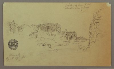 Dessin, ruines, 27 avril 1868 - Frederic Edwin Church