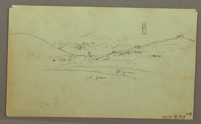 Dessin, ruines, 27 avril 1868 - Frederic Edwin Church