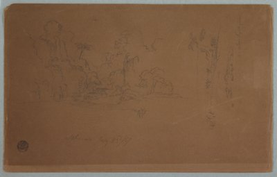 Dessin, Saberreta, Équateur, 23 juillet 1857 - Frederic Edwin Church