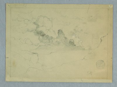Dessin, éruption du volcan Sangay, Équateur, 1857-62 - Frederic Edwin Church