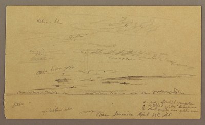 Dessin, paysage marin, 29 avril 1865 - Frederic Edwin Church