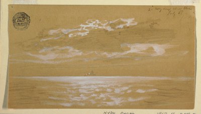 Dessin, paysage marin, Terre-Neuve, 6 juillet 1859 - Frederic Edwin Church