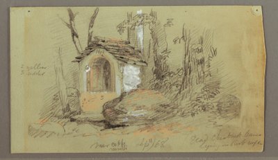 Dessin, sanctuaire dans les bois, septembre 1868 - Frederic Edwin Church