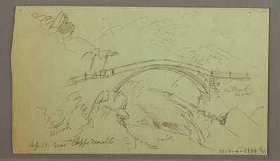 Dessin, sanctuaire dans les bois, septembre 1868 - Frederic Edwin Church