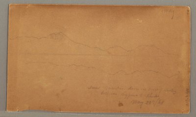 Dessin, vue latérale du bâtiment, fenêtre, 29 mai 1868 - Frederic Edwin Church