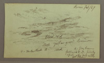 Dessin, étude du ciel, 1er février 1869 - Frederic Edwin Church