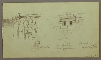 Dessin, études des arcs et de la base de l