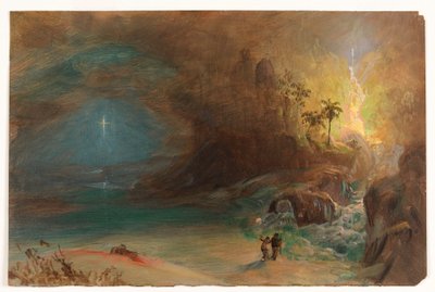 Dessin, étude pour "Apothéose à Thomas Cole", vers 1847 - Frederic Edwin Church