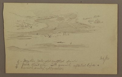 Dessin, sommet et ciel, juillet 1881 - Frederic Edwin Church