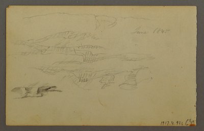 Dessin, Soleil derrière les nuages, 1844 - Frederic Edwin Church