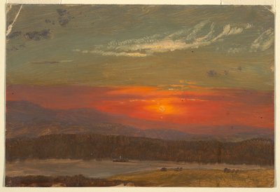 Dessin, Coucher de soleil sur les Catskills, 1870-80 - Frederic Edwin Church