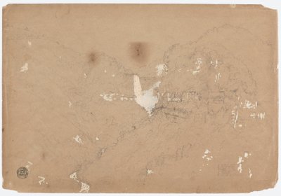 Dessin, chutes de Tequendama près de Bogota, Colombie, 1853 - Frederic Edwin Church