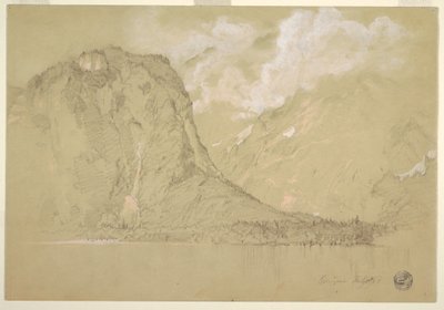 Dessin, Le lac Königssee et les chutes de Schrainbach, juillet 1868 - Frederic Edwin Church