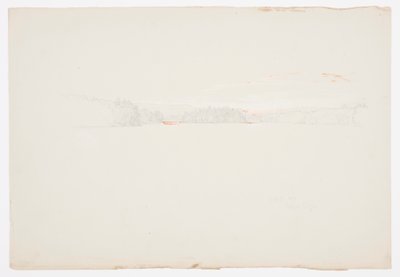 Dessin, lac Upper Tongue, 1er octobre 1879 - Frederic Edwin Church
