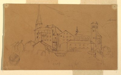 Dessin, Valais, Suisse, août 1868 - Frederic Edwin Church