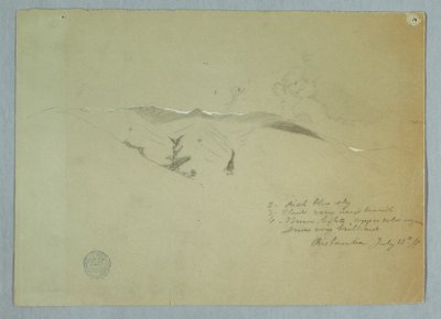 Dessin, vallées et crêtes enneigées, Riobamba, Équateur, 13 juillet 1857 - Frederic Edwin Church