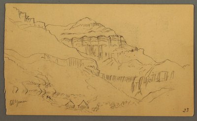 Dessin, Valleyside, février 1869  - Frederic Edwin Church