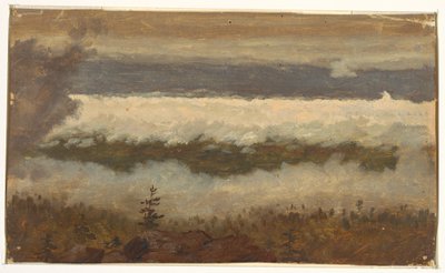 Dessin, Vue de nuages depuis le sommet de la montagne de Catskill, 1844-45 - Frederic Edwin Church