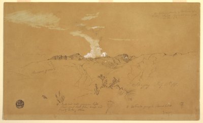 Dessin, volcan, Sangay, 11 juillet 1857 - Frederic Edwin Church