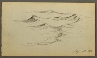 Dessin, vagues, 1860 - Frederic Edwin Church