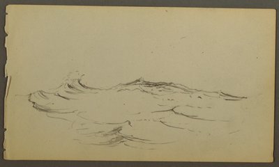 Dessin, vagues, peut-être 1860 - Frederic Edwin Church