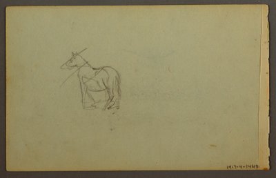 Dessin, trempette boisée au coucher du soleil, peut-être 1844 - Frederic Edwin Church
