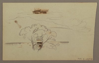 Dessin, versant boisé, pays des collines, 1863 - Frederic Edwin Church