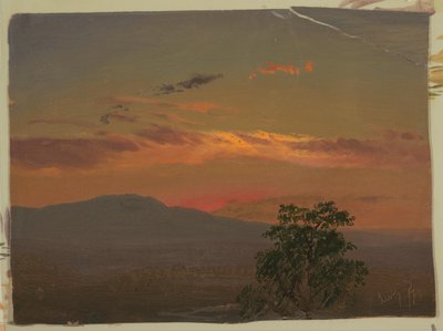 Paysage au coucher du soleil, Hudson, N.Y. - Frederic Edwin Church